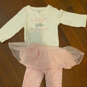 Daddy’s little princess tutu babygirl set